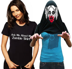 Halloween Costume T-Shirt - Ask Me About My Zombie Shirt Girls T-Shirt