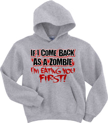 Zombie Hoodies - Eat You First Adult Hoodie
