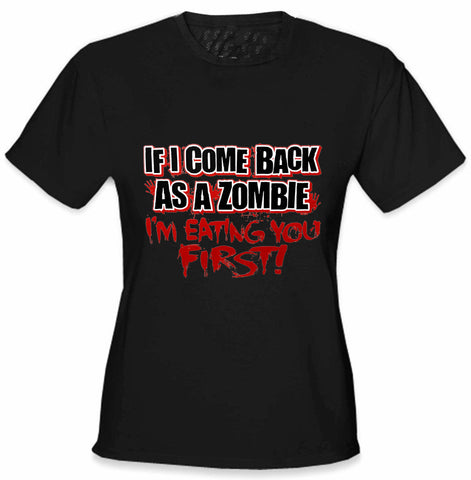 Zombie Tees - Eating Your First Women's T-Shirt