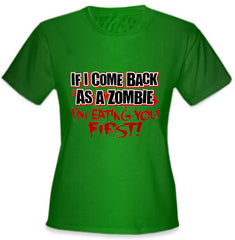 Zombie Tees - Eating Your First Women's T-Shirt