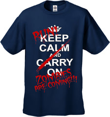 Zombie Tees - Keep Calm Zombies Are Coming Men's T-Shirt